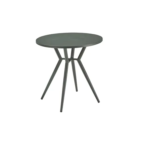 Liadomo Beistelltisch Outdoor Lesina - Wetterfester Gartentisch 80 cm - Beistelltisch im Bistro-Design aus robustem, pulverbeschichtetem Aluminium in elegantem Anthrazit. Ideal für Balkon, Terrasse oder Garten, pflegeleicht und korrosionsbeständig.