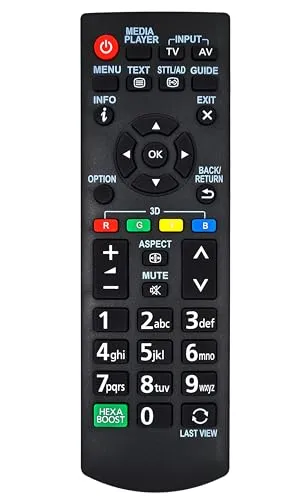 Ersatz Fernbedienung passend für Panasonic TV TX-24DW404 TX-32AW404 TX-32DW404 TX-32EM6B TX-39A400 TX-39AW404 TX-39B6B TX-42A400 TX-42A400B TX-42AW404 TX-42B6E TX-50A400