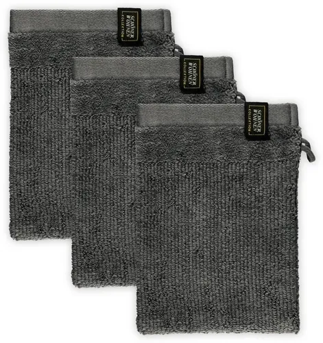 SCHÖNER WOHNEN-Kollektion Waschhandschuh Sense, (Packung, 3-St), mit Velourborte, hautschmeichelnde Airtouch Qualität, super weich