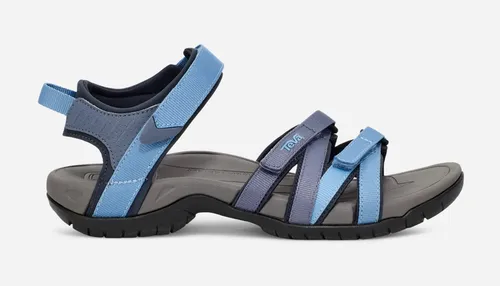 Teva Damen Tirra Sportsandale, Blue Multi, 36 EU - Wanderschuhe mit schnell trocknendem Gurtband aus recyceltem Kunststoff, perfekter Passform und antimikrobieller Behandlung für langanhaltenden Komfort und Halt auf unebenem Terrain.
