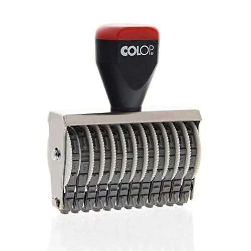 Colop Ziffernstempel 05012 - 12-stellig - Präziser 12-stelliger Ziffernstempel (57x5 mm) für vielseitige Anwendungen in Büro und Verwaltung, ideal für Datums- und Nummernmarkierungen.