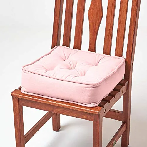 Homescapes Dickes Stuhlkissen Rosa 40x40 cm in pink von Homescapes