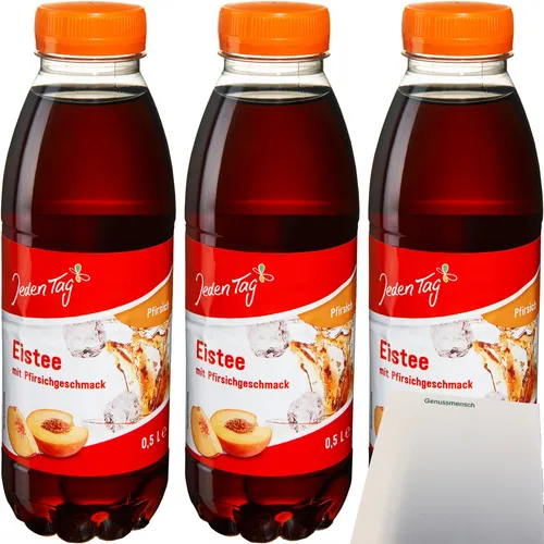 Jeden Tag Eistee Pfirsich 3er Pack 3x0,5l Flasche usy Block