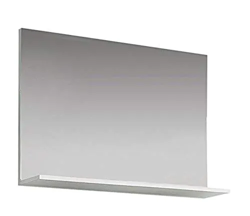 trendteam smart living - Amanda Wandspiegel - Weiß - Dekorativer Wandspiegel mit großzügiger Spiegelfläche und praktischem Konstruktionsboden für zusätzlichen Stauraum – ideal für Flur, Wohnzimmer oder Badezimmer.