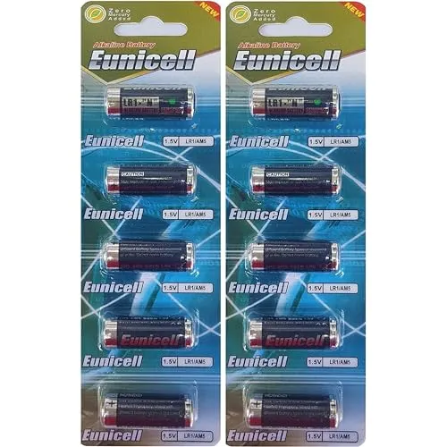 Eunicell LR1 1.5v Alkaline Batteries MN9100, AM5, N Size 10 x