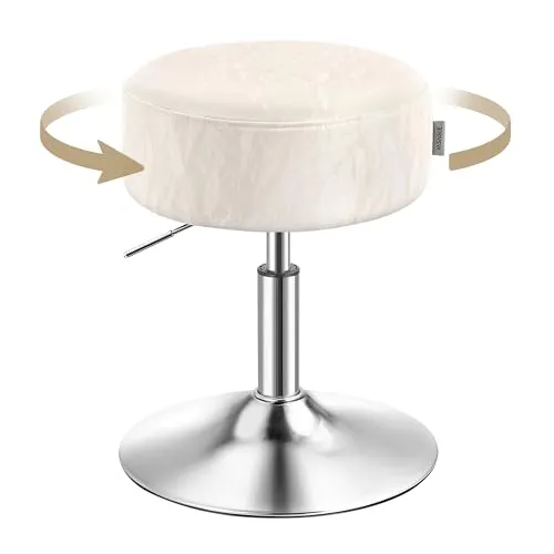 VASAGLE Höhenverstellbarer Schminkhocker cremeweiß von VASAGLE