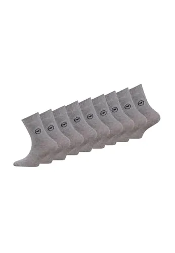 TOM TAILOR Basic KinderStrümpfe 9erPack 9203 grey melange grau Kids-Socken 9Paar Mehrfachpack Größe 31-34