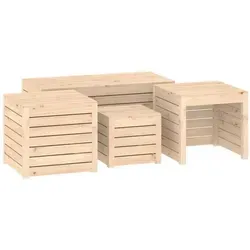 vidaXL 4-tlg. Gartenbox-Set Massivholz Kiefer
