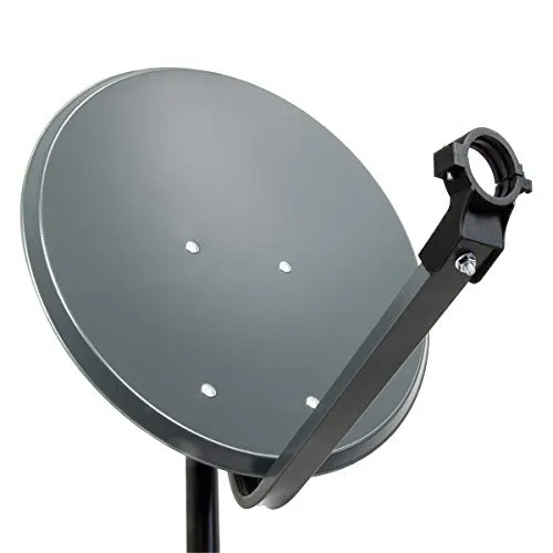 Premium X PXS45 Satellitenschüssel 45cm - Hochwertige Stahlantenne in Anthrazit - SAT-Antenne mit pulverbeschichtetem Reflektor und robustem Tragarm für dauerhafte Stabilität, ideal für digitalen Sat-Empfang in bester Qualität (UltraHD, FullHD, 3D TV).