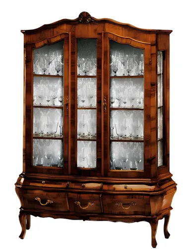 Vintage Anrichte aus Massivholz mit 3 Schubladen und Glastüren - Elegante Anrichte für Esszimmer und Wohnzimmer, bietet großzügigen Stauraum mit 3 Schubladen und stilvollen Glastüren, ideal für eine ansprechende Präsentation.