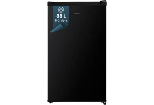 homeX Kühlschrank CS1016-B, 85 cm hoch, 88 Liter, Tischkühlschrank ohne Gefrierfach - Kompakter Tischkühlschrank mit 88 Litern, ideal für kleine Räume. Leiser Betrieb und höhenverstellbare Füße sorgen für Flexibilität im Alltag.