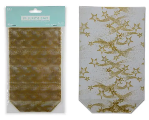 RIFFELMACHER & WEINBERGER Christbaumschmuck Gebäcktüten Goldene Sterne, 10 Stk. 18×30cm