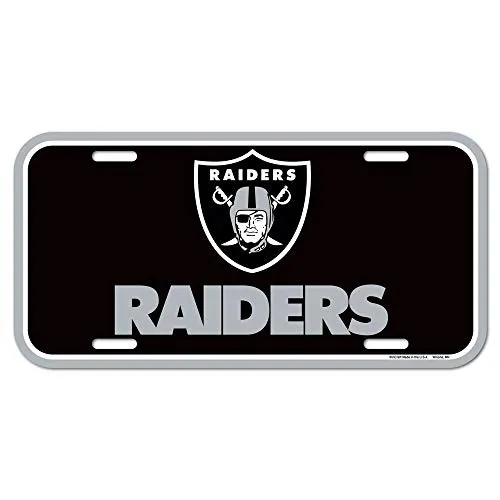 NFL Oakland Raiders Nummernschild, Team-Farbe, Einheitsgröße