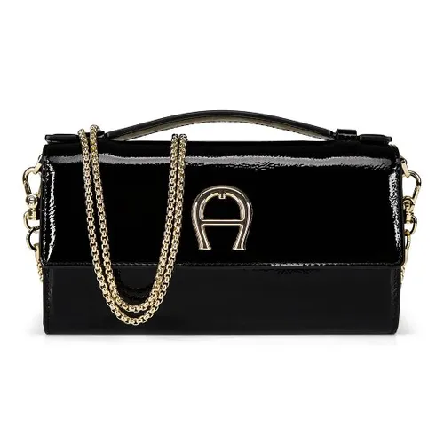 AIGNER Handtasche RFID Schutz Leder 19 cm schwarz TAS050424 in schwarz von Aigner