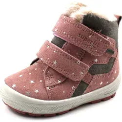 Superfit Groovy Mädchen Klettverschluss-Stiefel Rosa, Rot, Gr. 21 - Stiefel für Mädchen mit Gore-Tex Membrane, 100% wasserdicht und atmungsaktiv. Ideal für Outdoor-Abenteuer bei jedem Wetter. Kuscheliges Textilfutter sorgt für warme Füße.