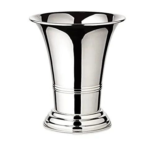 EDZARD Vase Tromba - Elegante Blumenvase für stilvolle Tischdeko - Vasen – Schwerversilberte Blumenvase in konischer Form, ideal für Tulpen und Rosen, verleiht jedem Raum Eleganz und Stil.