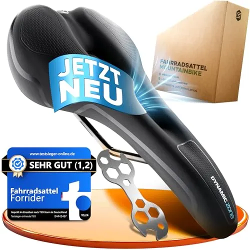 Forrider Ergonomischer Fahrradsattel - Maximale Bequemlichkeit mit Memory Foam - Fahrradsättel für Damen & Herren, ideal für City, Mountainbike, Rennrad und Trekking. Anatomische Form und innovative Federung sorgen für höchsten Fahrkomfort ohne Druckstellen.