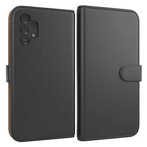 EAZY CASE Tasche kompatibel mit Samsung Galaxy A13 (4G) Schutzhülle mit Standfunktion Klapphülle im Bookstyle Handytasche Handyhülle Cover mit Magnetverschluss & Kartenfach Kunstleder Schwarz