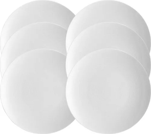 Thomas Porzellan Geschirr-Set Loft Weiss Brotteller 18 cm Set6 - Vielseitiges Geschirr-Set mit einzigartiger Rillenstruktur, ideal für Pasta, Salat und mehr. Kombinierbar in rund, eckig und oval für jeden Anlass.