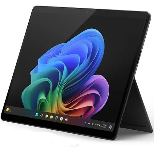 Microsoft Surface Pro (ohne Ladegerät), Copilot+ PC, 33 cm (13 Zoll), OLED-Touchscreen, Snapdragon X Elite, 16 GB RAM, 512 GB SSD, neuestes Modell, 11. Edition, Windows 11 Home, Schwarz