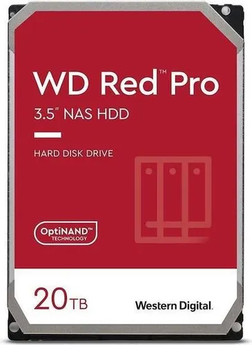 WD Red Pro 20 TB interne NAS Festplatte - 3,5 Zoll, 7.200 U/min, hohe Zuverlässigkeit und optimale Leistung für bis zu 24 Bays