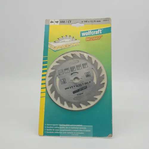 Wolfcraft Sägeblatt 140x12,75mm HM für Handkreissägen von wolfcraft