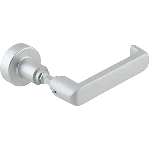 Dorma Glas Drückergarnitur für Glastüren - Türsicherungen, flacher Türgriff aus eloxiertem Aluminium, ideal für moderne Glastüren und bietet ein elegantes Design ohne Rosetten.