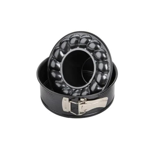 Zenker Springform Flach- und Rohrboden Ø 18 cm Backform mit 2 Böden Kuchenformen-Set, mit Antihaftbeschichtung, einfaches Entformen für saftige Kuchen und Torten, Menge: 1 Stück