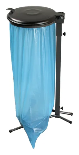 Müllsackständer 70-120 L grün mit K-deckel grau - 8005-30 - Haushaltszubehör, stabiler Müllsackständer mit praktischem K-Deckel für einfache Entsorgung und saubere Abdeckung