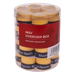 MSV Over Grip Cyber Wet, 24er Dose, gelb - Tennis-Zubehör mit ultra rutschfestem Überband für besten Grip, hervorragende Schweiß-Absorption und langanhaltende Haltbarkeit.