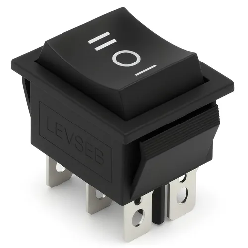 Wippenschalter Ein-Aus-Ein, 2 polig (6pin) Wechselschalter 16A 250