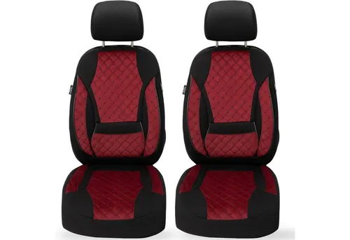 BREMER SITZBEZÜGE Jeep Wrangler JK Sitzbezüge Set - Weinrot/Schwarz - Maßgeschneiderte Schonbezüge für Jeep Wrangler JK (2007-2018) aus strapazierfähigem Mikrofaser-Velours. Einfache Montage, rutschfest und geeignet für Sitzheizung – schützt Ihre Sitze stilvoll und sicher.