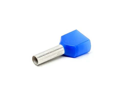 Hilpress Doppel-Aderendhülsen 2x 2,5mm² blau 10mm isol. Twin 2,5mm2 2x2,50 N 100 Stück