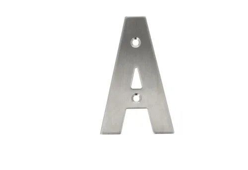 Ms Beschläge - Edelstahl Hausnummern 0-9 Buchstaben A-i Matt Gebürstet Hauswandziffern Türnummer A