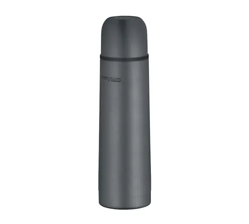 THERMOcafé by THERMOS TC BEVERAGE BOTTLE graphite grey mat 0,50l, Thermosflasche mit Becher aus Edelstahl, 12h heiß & 24h kalt, Auslaufsicher, für Schule, Unterwegs & Büro