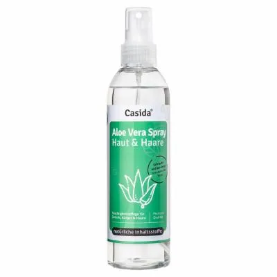 Aloe Vera Spray Haut & Haare - Feuchtigkeitsspendendes Spray für Haut und Haare, ideal nach Sonnenexposition. Beruhigt und regeneriert die Haut, sorgt für strahlende Haut und glänzende Haare – vegan und tierversuchsfrei.