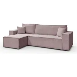 Lookway Ecksofa CARLOS L-Form mit Schlaffunktion in lila von Lukmebel
