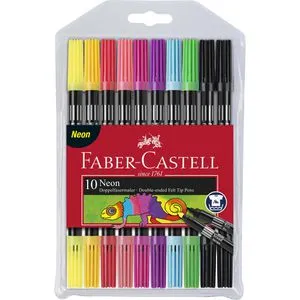 FABER-CASTELL Neon Filzstifte farbsortiert, 10 St. von Faber-Castell