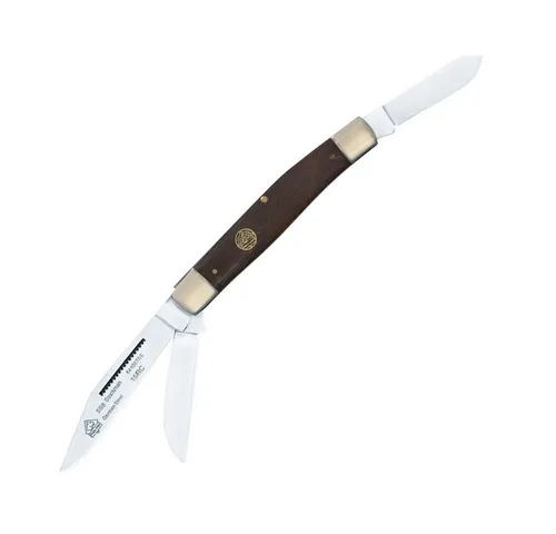 Puma SGB Stockman Wood Taschenmesser 6410675W - Taschenmesser mit drei Klingen, ideal für den Alltag und perfekt für vielseitige Anwendungen. Mit elegantem Jacaranda-Holzgriff und hoher Stahlqualität für Langlebigkeit.