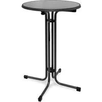 Beautissu Stehtisch klappbar 60 cm Schwarz Bellini - Gartentisch – Wetterbeständig und kratzfest, ideal für Grillpartys und Events, schnell montierbar und platzsparend klappbar.