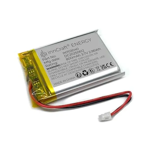 Lithium Polymer Akku innCraft Energy 800mAh 3.7V, 40x30x7 Modell 703040 2P Molex 51021-020 1.25mm Anschluss