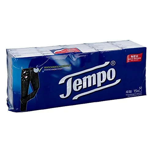 Tempo Taschentücher Menthol 5404 - 150 Stück - Arzneimittel: Waschmaschinenfeste, vierlagige Taschentücher, extra stark und weich. Perfekt für unterwegs und bei Erkältungen, um jederzeit frisch und vorbereitet zu sein.