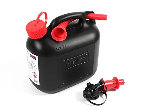 X-Parts Benzinkanister 5 L mit Sicherheits-Einfüllsystem - Benzinkanister mit UN-Zulassung für sicheren Transport von Benzin, Diesel und E85. Das integrierte Sicherheits-Einfüllsystem ermöglicht gluckerfreies Ausgießen und schützt vor Überlaufen.