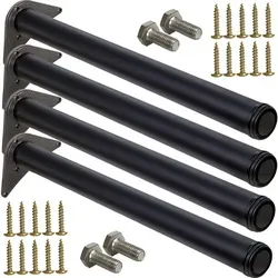 ID Dinkel Tischfuß Set 4x Ø60 mm Schwarz Matt in schwarz von ID Dinkel