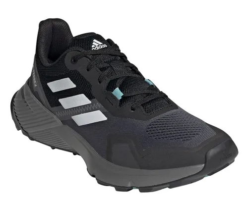 adidas Terrex Soulstride Damen Trailschuhe schwarz, Größe 39 1/3 (7,5) - Laufschuhe für Trailrunning, mit dämpfender Zwischensohle und Hybrid-Außensohle für optimalen Komfort und Vielseitigkeit im Gelände und in der Stadt.