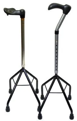 Leichtmetall-Vierfußgehhilfe Fritzgriff,verstellb.,silber, Unterarmgehstützen