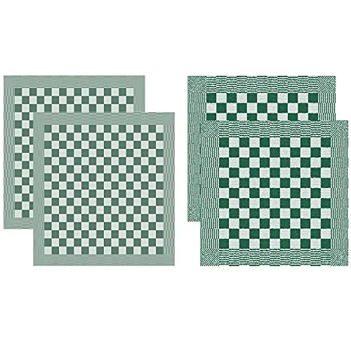 DDDDD 2 Geschirrtücher & 2 Küchenhandtücher Barbeque - Grün