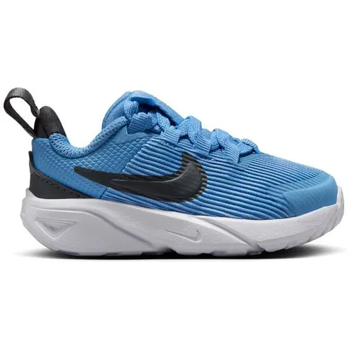 Nike Star Runner 4 Kinder Laufschuhe - Blau - Laufschuhe für Kinder mit leichtem An- und Ausziehen dank praktischer Schlaufen, weicher Dämpfung für Komfort und optimalem Grip auf verschiedenen Untergründen.