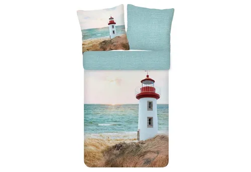 ESPiCO Kinderbettwäsche Leuchtturm Trendy Bedding - Bettwäsche-Set aus 100% Baumwolle, atmungsaktiv und temperaturausgleichend, perfekt für erholsame Nächte mit maritimem Leuchtturm-Design.