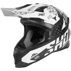 Shot Lite Carbon Rush Motocross Helm XL schwarz - Motorradhelm mit einstellbarer belüfteter Spitze und PU Hartlackierung für optimale Sicherheit und Komfort beim Motocross.